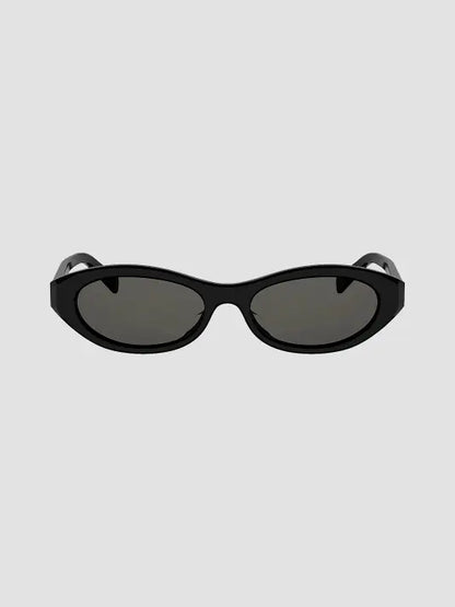 Triomphe Mini Oval Sunglasses Black - CELINE