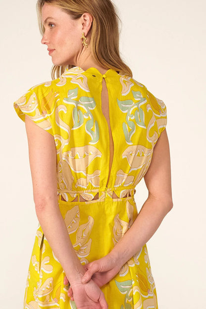 Hazel Mini Dress Yellow Ritual - Poupette St Barth