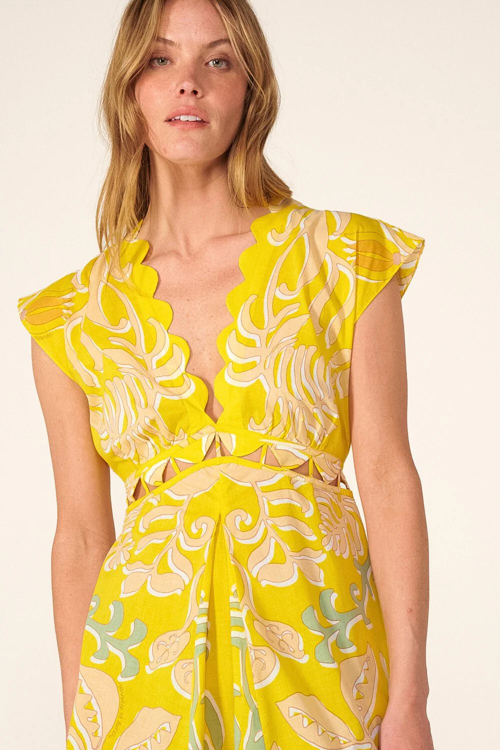 Hazel Mini Dress Yellow Ritual - Poupette St Barth