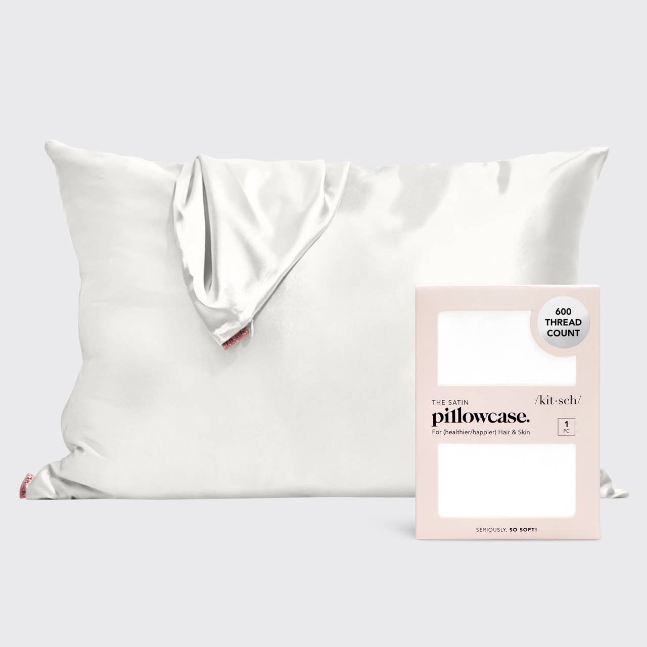 Satin Pillowcase Ivory - KITSCH