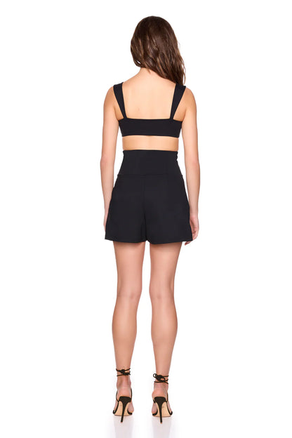 High Waist Corset Short Black - Susana Monaco