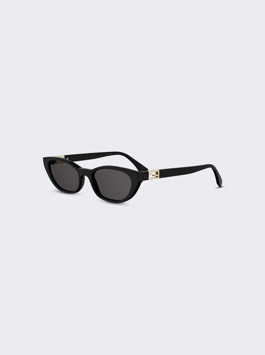 Baguette Acetate Cat-Eye Sunglasses Black - FENDI