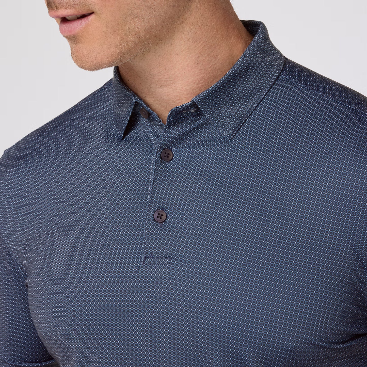 Versa Polo Navy Hollow Dot - Mizzen + Main