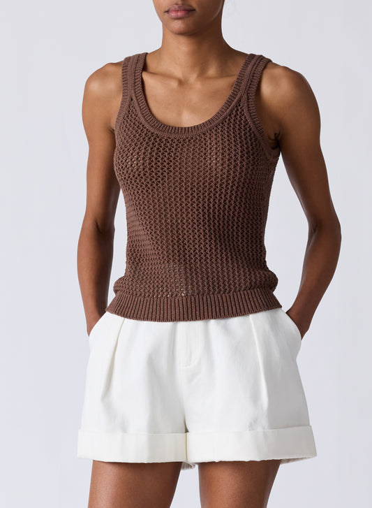 Andy Sleeveless Tank Cocoa - Toccin