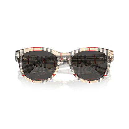 Check Round Sunglasses Vintage Check - Burberry
