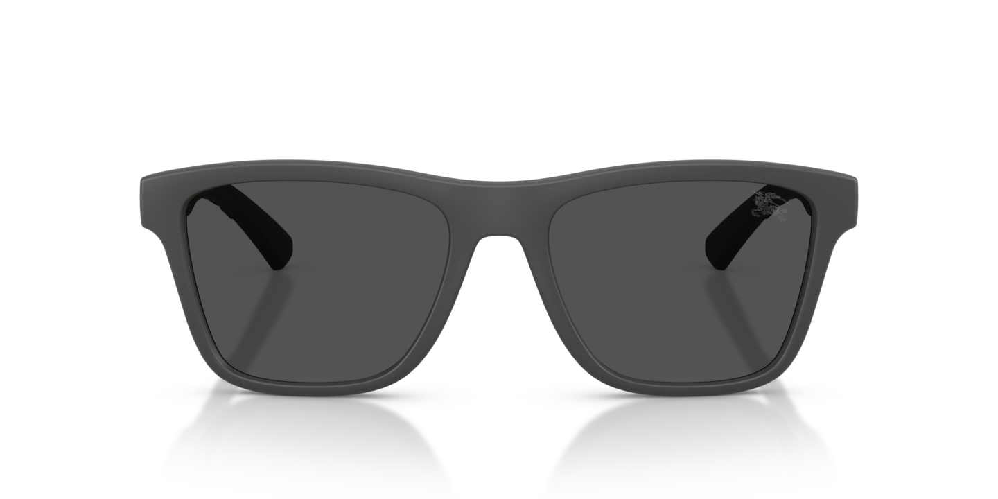 Textured Check Square Sunglasses Matte Grey - Burberry