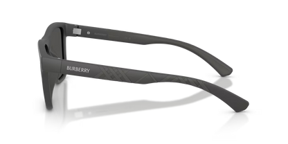 Textured Check Square Sunglasses Matte Grey - Burberry