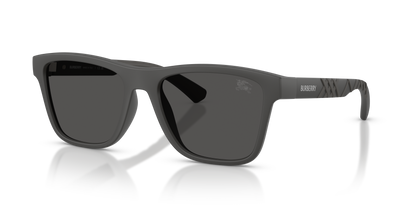 Textured Check Square Sunglasses Matte Grey - Burberry