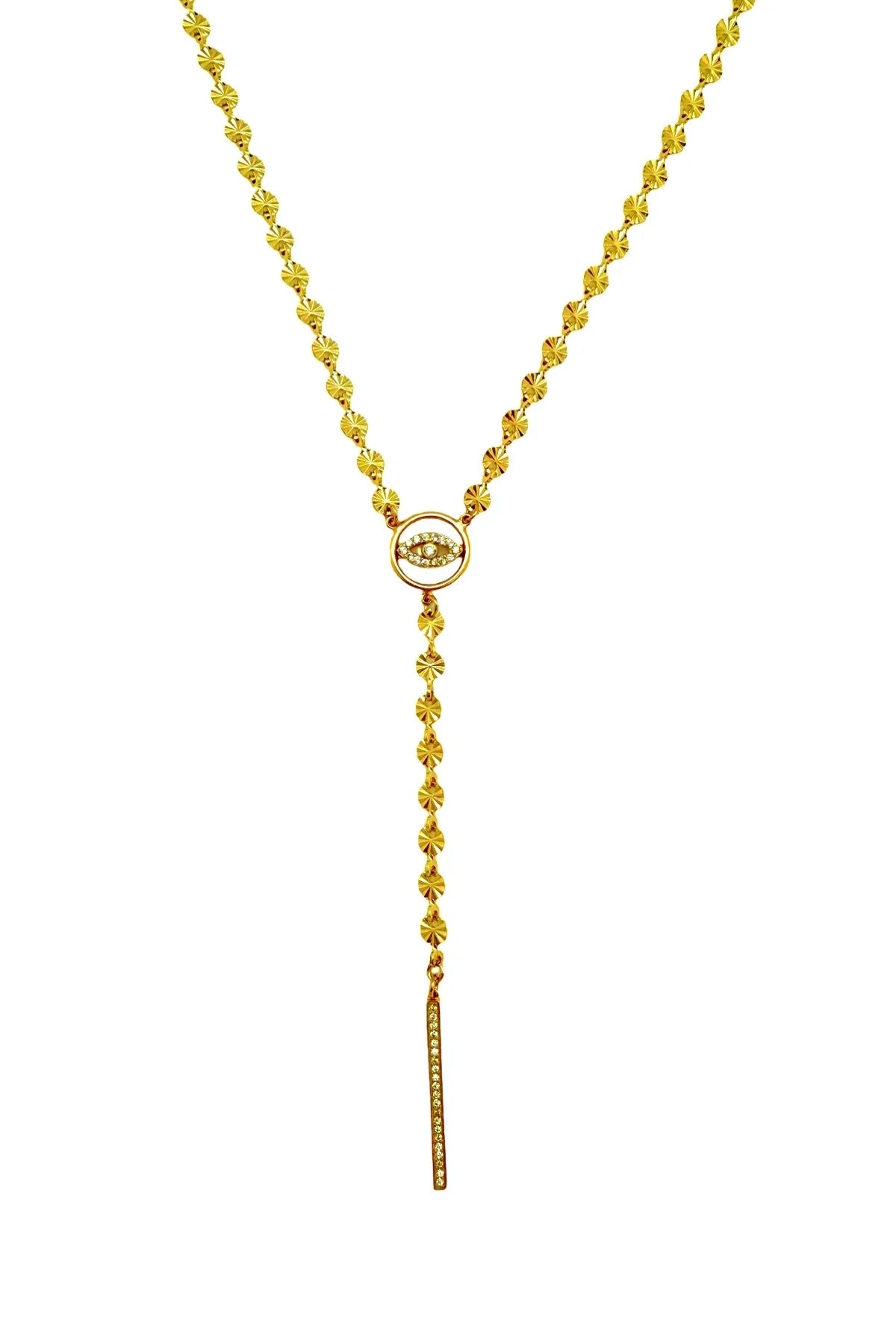 Third Eye Lariat Necklace Gold - Cimber Designs