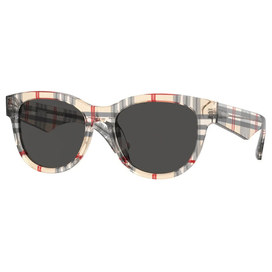 Check Round Sunglasses Vintage Check - Burberry
