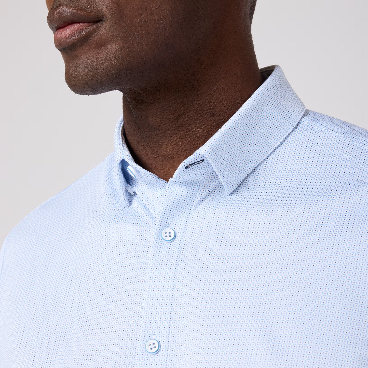 Halyard Short Sleeve White Grid Dot - Mizzen + Main