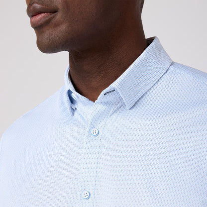 Halyard Short Sleeve White Grid Dot - Mizzen + Main