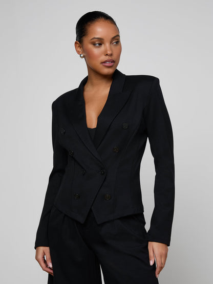 Emerson Ponte Blazer Black - L'AGENCE