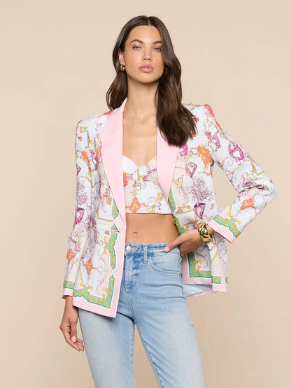 Gweny Blazer Multi Baroque Toile - L'AGENCE