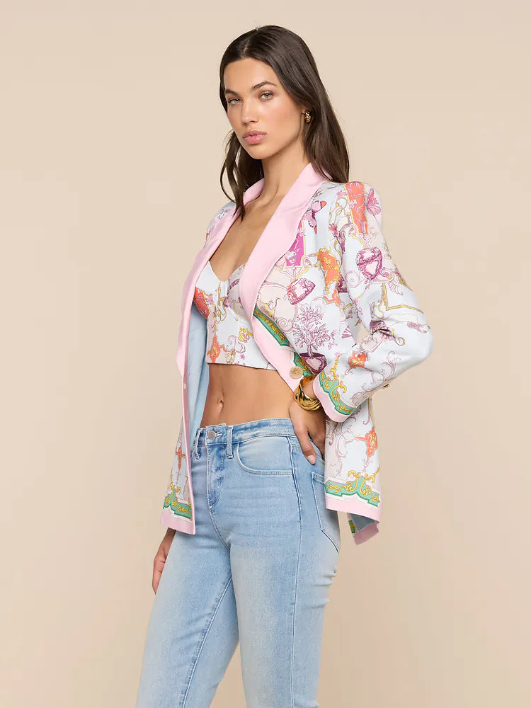 Gweny Blazer Multi Baroque Toile - L'AGENCE