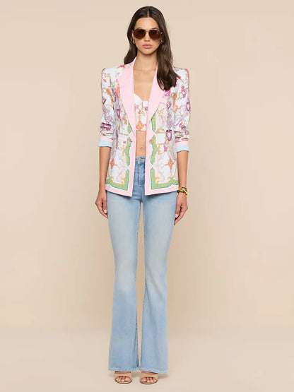 Gweny Blazer Multi Baroque Toile - L'AGENCE