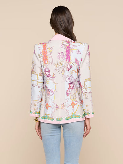 Gweny Blazer Multi Baroque Toile - L'AGENCE