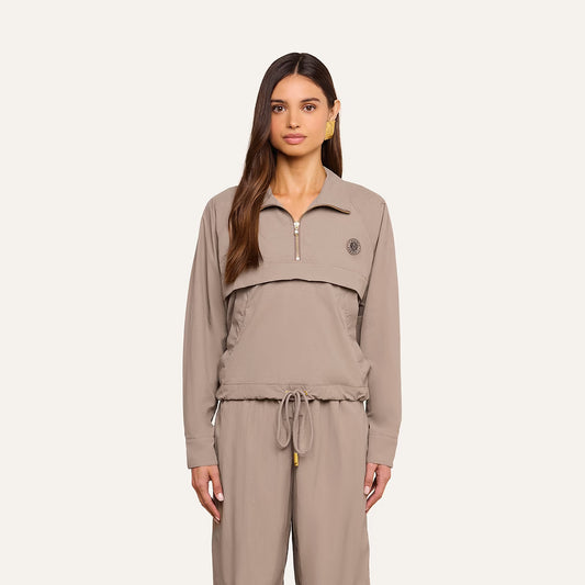 Vex Cropped Windbreaker Light Cardamom - L'AGENCE