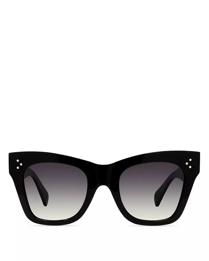 Cat-Eye 3 Dots Acetate Sunglasses Black - CELINE