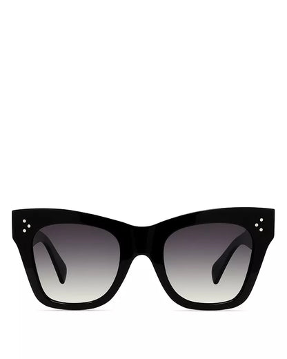 Cat-Eye 3 Dots Acetate Sunglasses Black - CELINE
