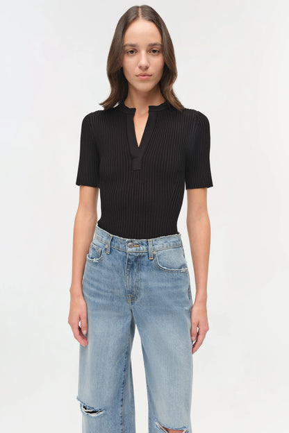 Miley Knit Top Black - Simkhai