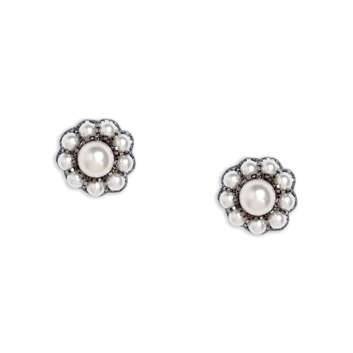 Ray Earrings Gun Metal - Bhavna Kanakia