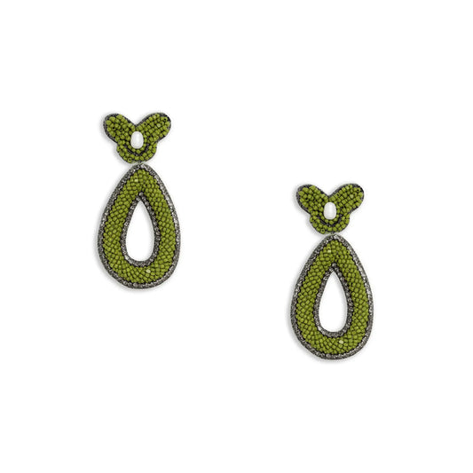 Diana Earrings Olive - Bhavna Kanakia