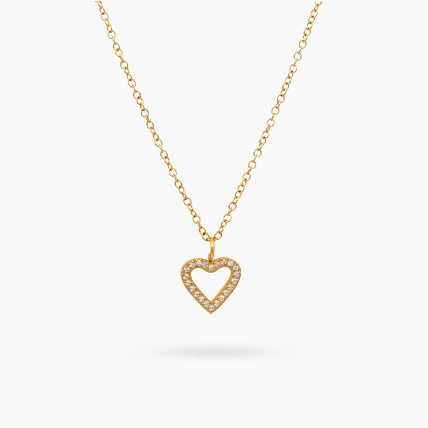 Dainty Silhouette Heart Necklace Gold - Love You More