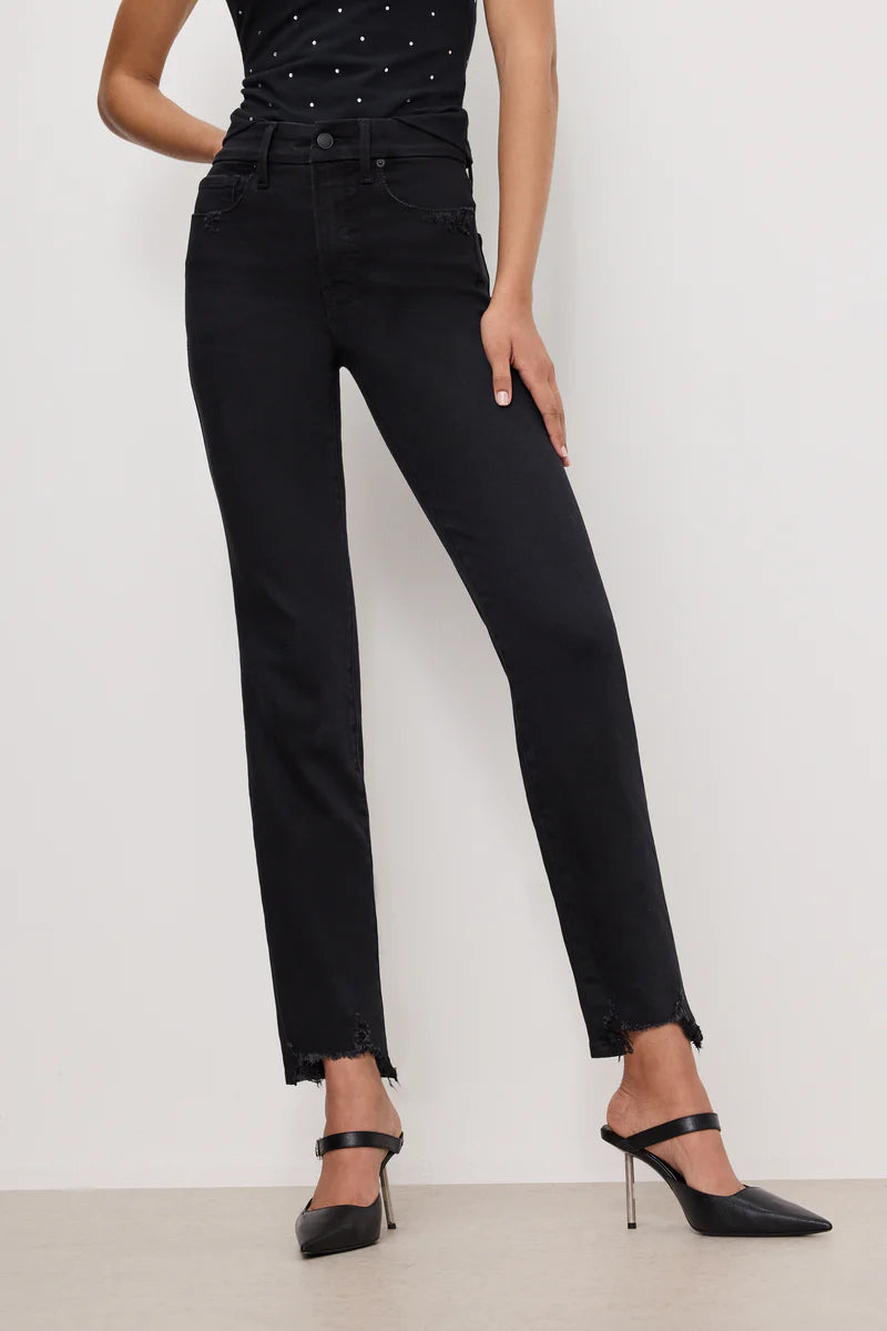 Soft-Tech Good Classic Slim Straight Jeans Black - Good American