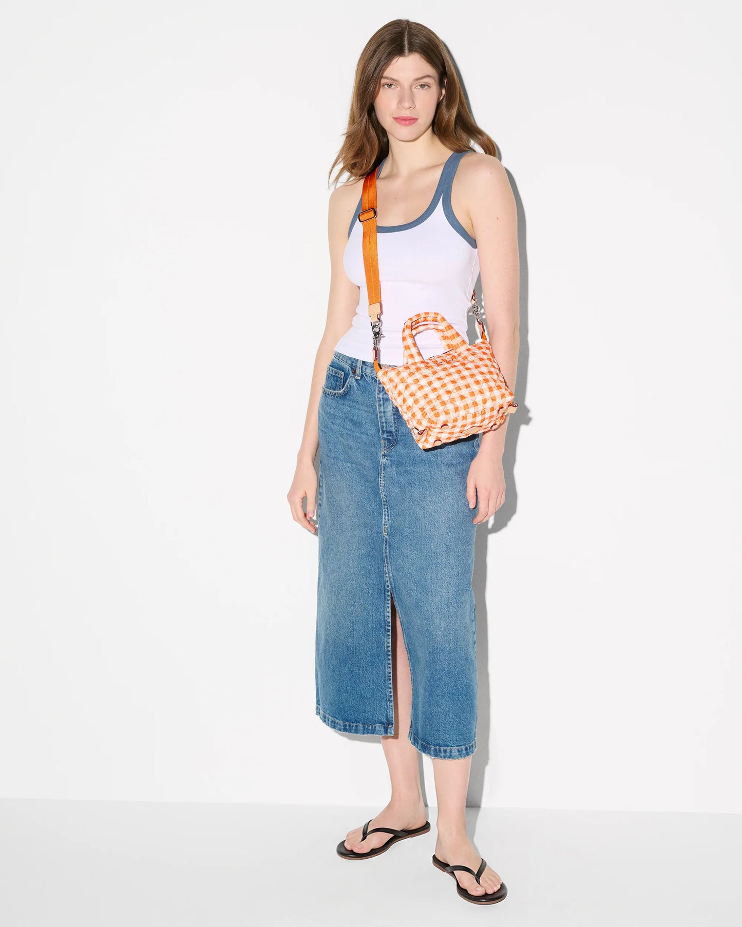 Micro Sutton Orange Sunset Gingham - MZ Wallace