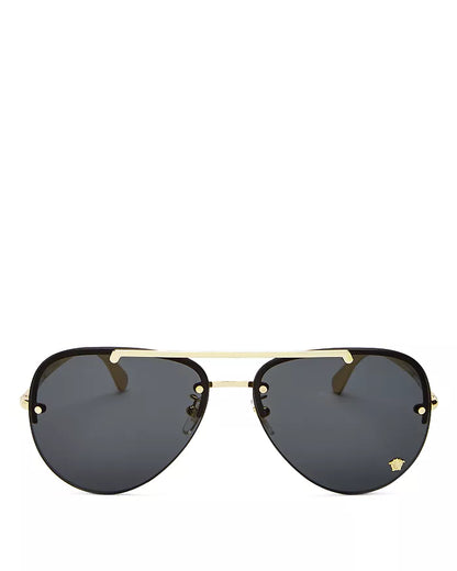 Medusa Aviator Sunglasses Dark Grey/Gold - Versace