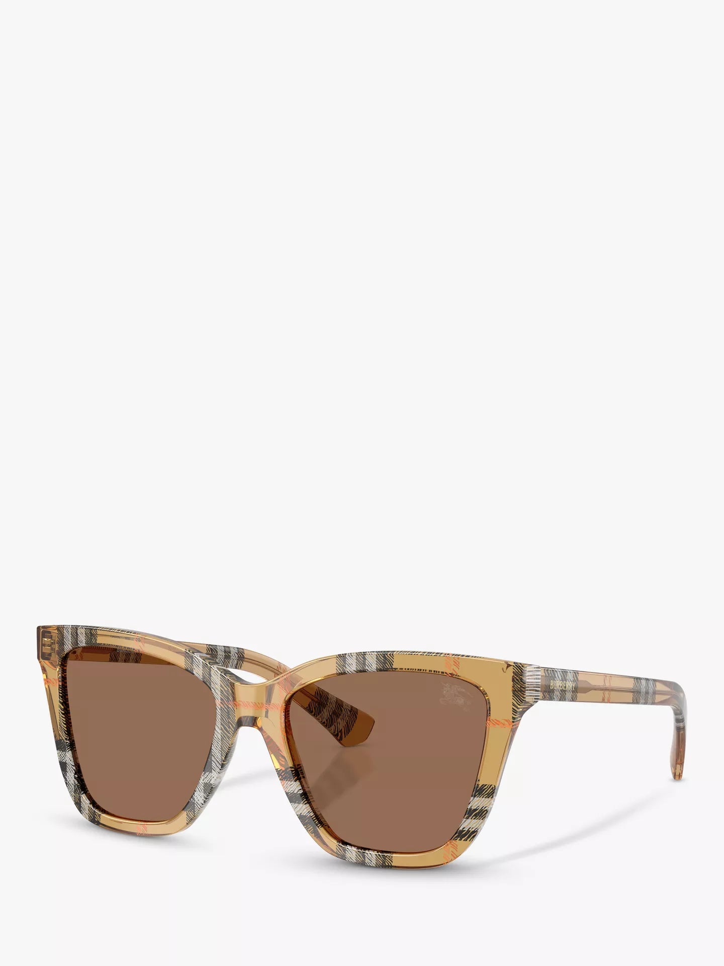 Square Sunglasses Check Sand - Burberry