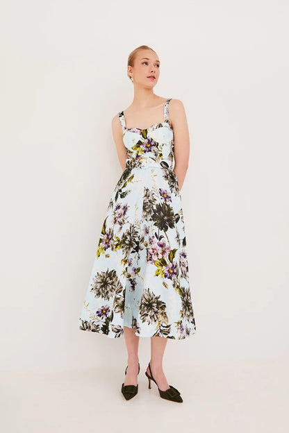 Calypso Dress Margaux Bloom Blue - Cara Cara