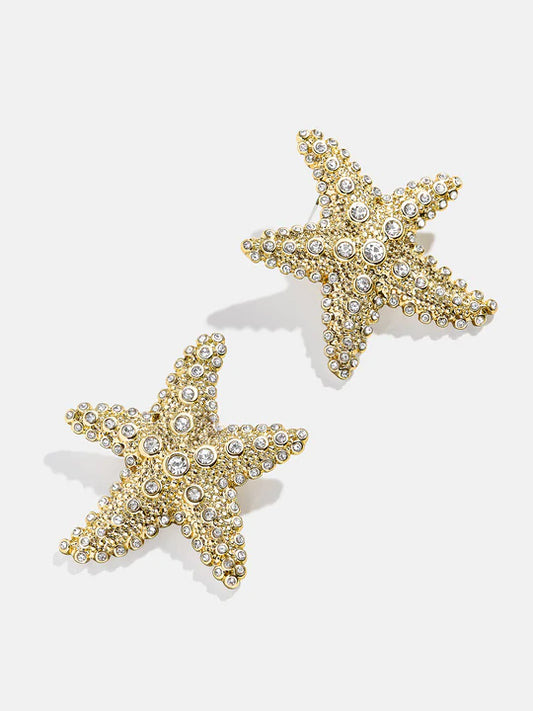 Sea Star Earrings Gold - BaubleBar