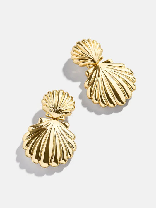 Out Of This Shell Earrings Gold - BaubleBar