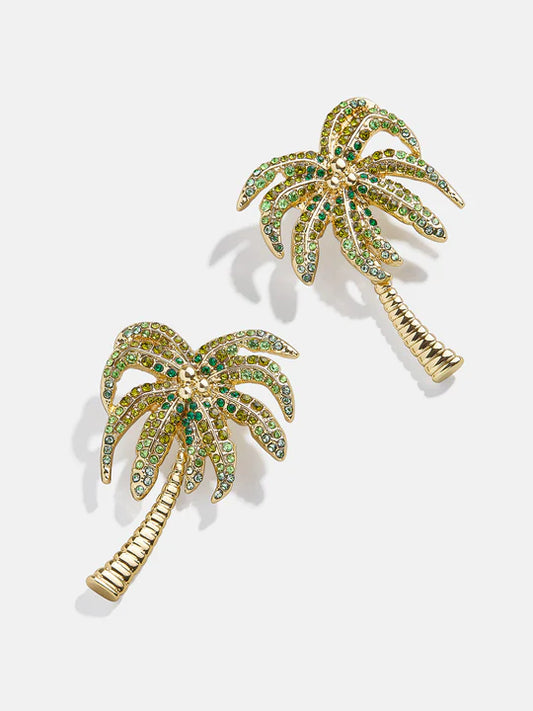 Talk To The Palm Earrings Green - BaubleBar