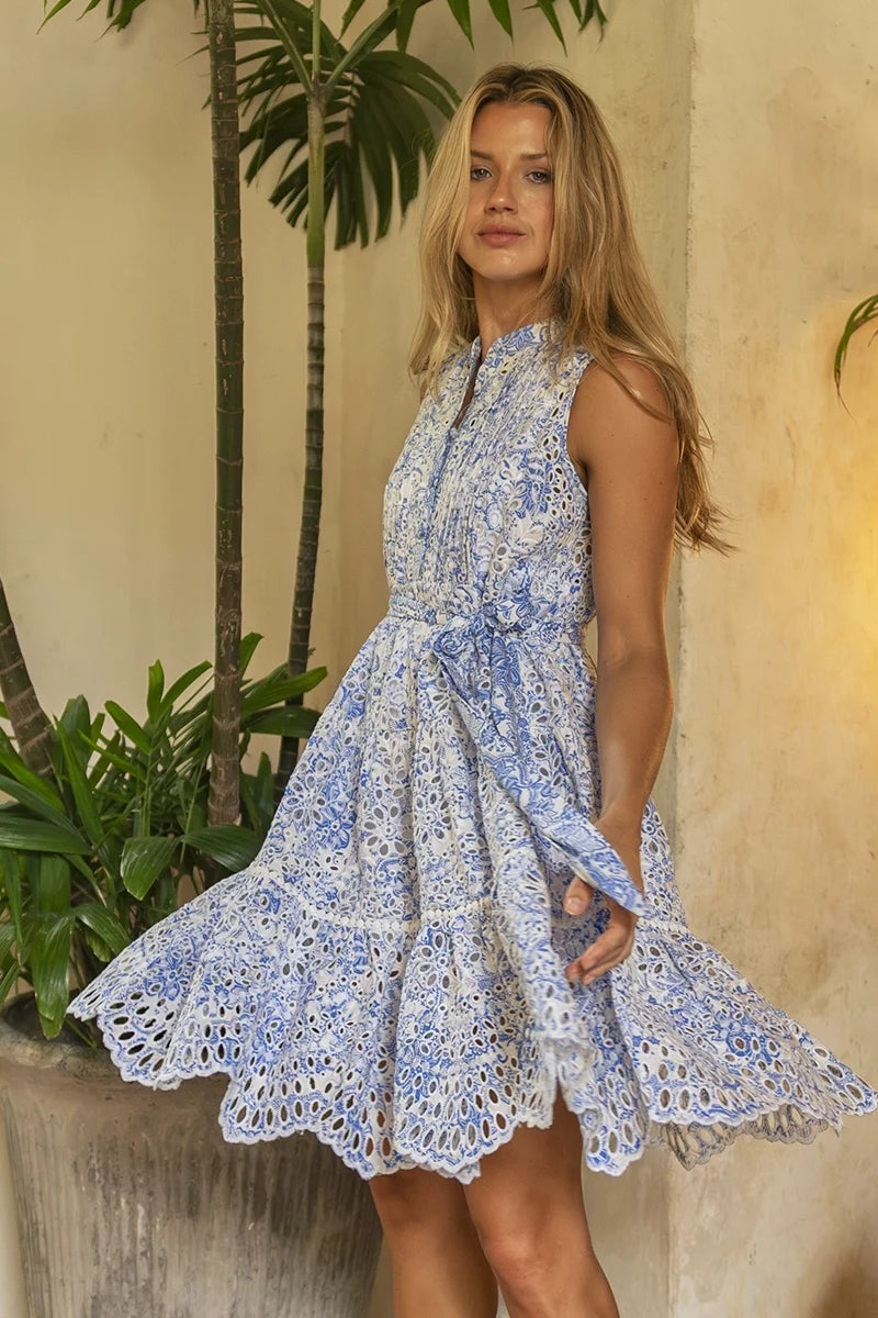 Levana Short Dress Blue - Miss June