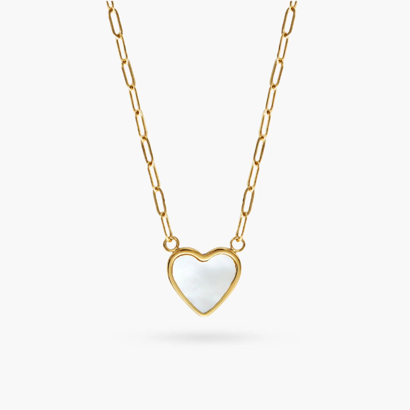 Lola Mother of Pearl Heart Necklace Gold - Love You More