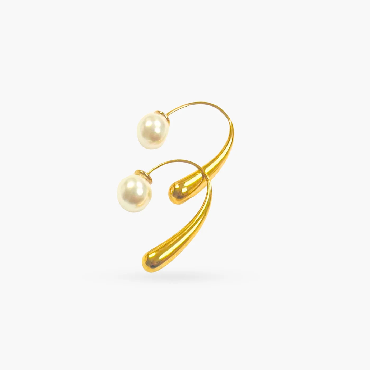 The Pearl Slide Earrings Gold - Love You More