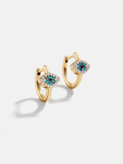 18K Gold Evil Eye Earrings - BaubleBar