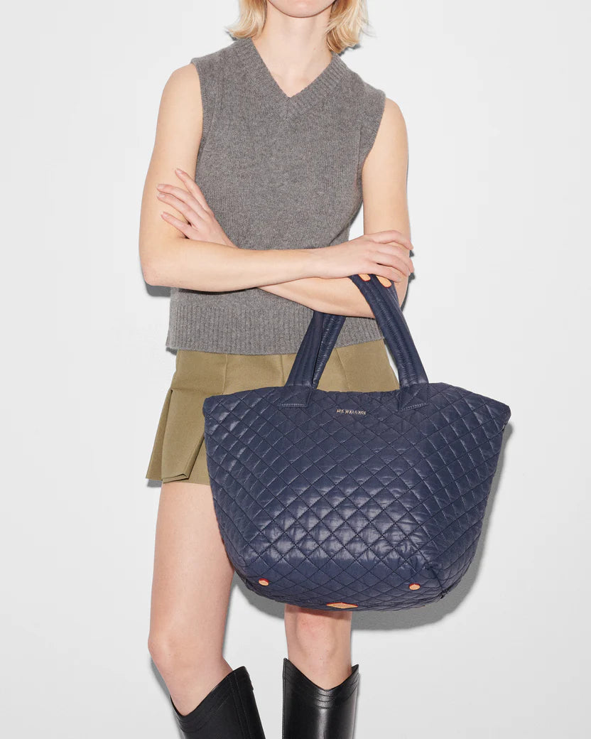 Medium Metro Tote Deluxe Dawn (Navy) - MZ Wallace