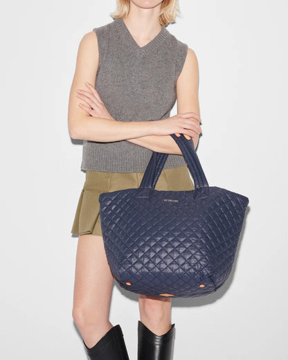 Medium Metro Tote Deluxe Dawn (Navy) - MZ Wallace