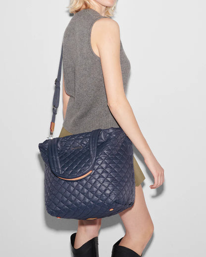 Medium Metro Tote Deluxe Dawn (Navy) - MZ Wallace