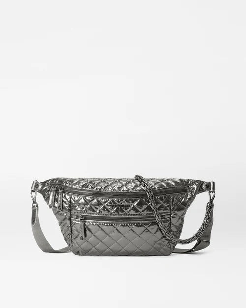 Crosby Crossbody Sling Bag Pewter Metallic - MZ Wallace