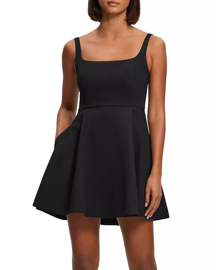 Theory - Flared Mini Dress Black