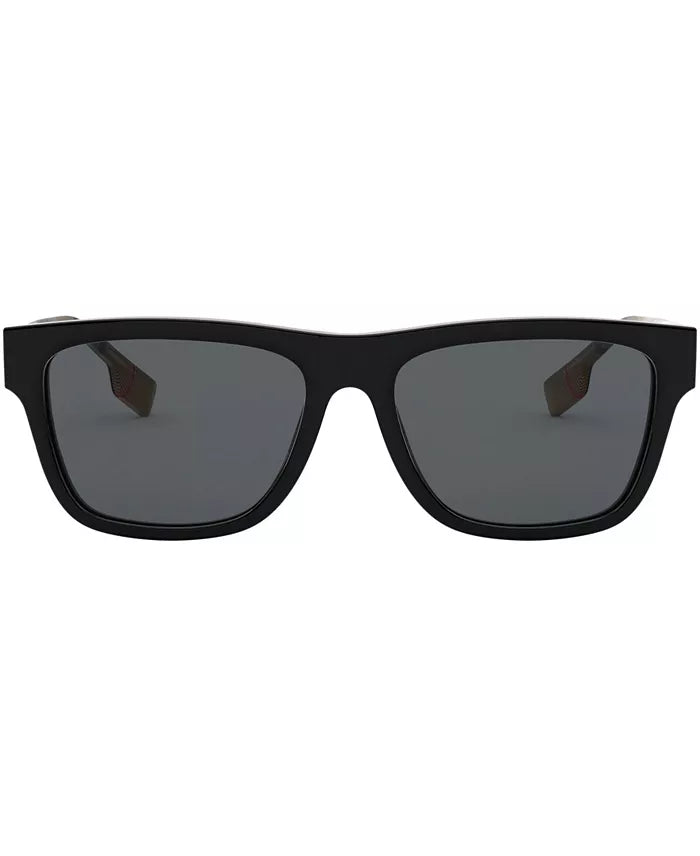 Polarized Rectangular Sunglasses Black - Burberry