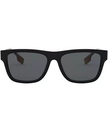 Polarized Rectangular Sunglasses Black - Burberry