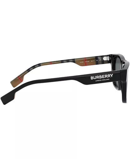 Polarized Rectangular Sunglasses Black - Burberry