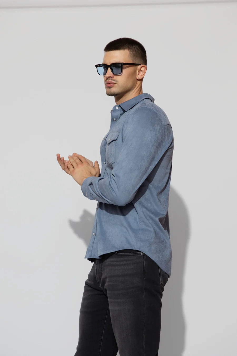 Eastwood Butter Suede Steel Blue - Monfrere