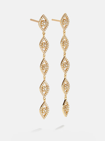 18K Gold Evil Eye Drop Earrings - BaubleBar